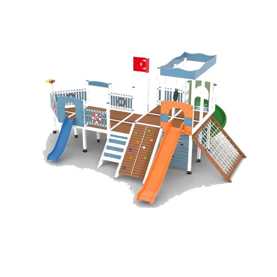 Gemi Temalı Ahşap Oyun Parkı-1 JP017
