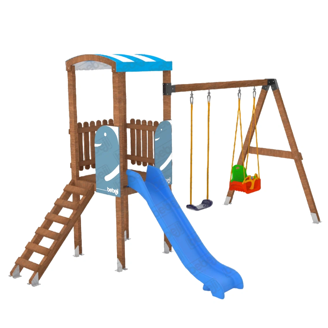 I Safe Basic Ahşap Çocuk Oyun Parkı S5703