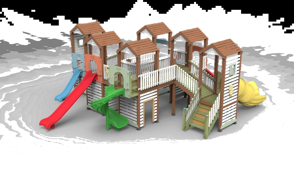 Çiftlik Temalı Ahşap Çocuk Oyun Parkı-2 JP020